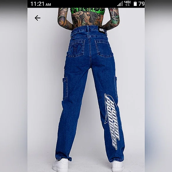 Broken Promises cargo jeans Bad Ass jeans!!! #Skaterjeans - Picture 3 of 16